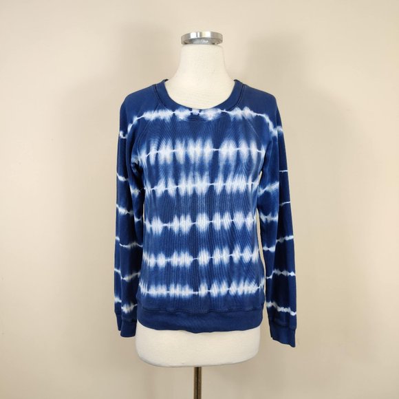 GAP Tops - Gap Blue Tie Dye Crew Neck Sweatshirt